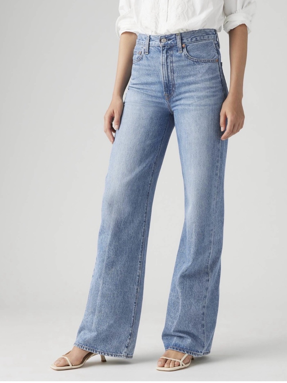 Levi's Light Blue Wide Leg Jeans
